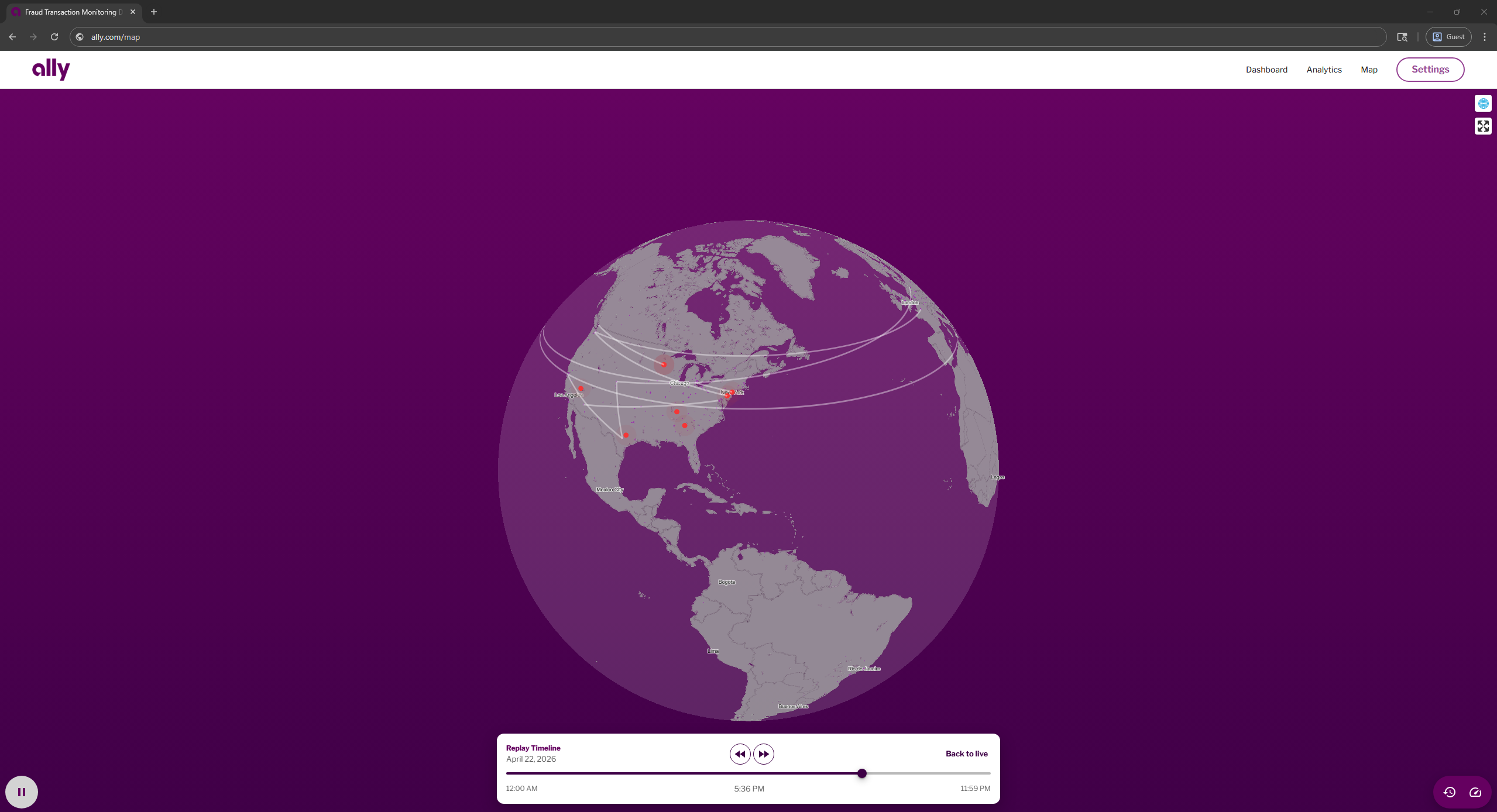 Fraud Monitoring Dashboard screenshot 3